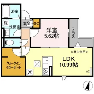 ルリアン綾瀬Ⅱ【1階】の間取り