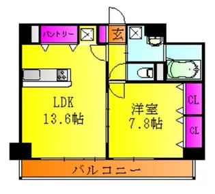 Merveille IIDA北園【6階】の間取り
