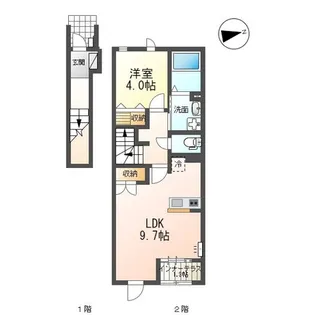 エ・ヴィーバ草間【202号室】の間取り