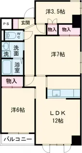 グリーンフォレスト【5階】の間取り