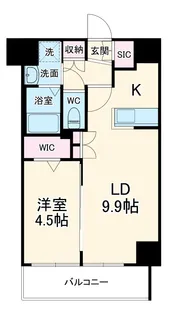 プレイズシード名古屋亀島【1001号室】の間取り