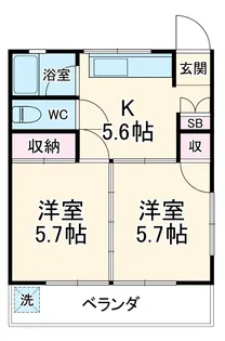 フタバハイツ【1階】の間取り