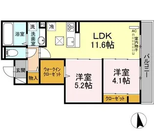 フェリナーレ【3階】の間取り