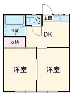 コーポ浅野A【202号室】の間取り