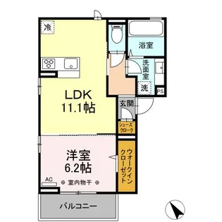 ヒルズ飯田【301号室】の間取り