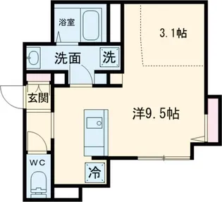 グローリア明大前【302号室】の間取り