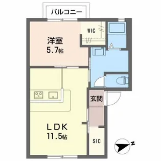 スイートハイツ下松【203号室】の間取り