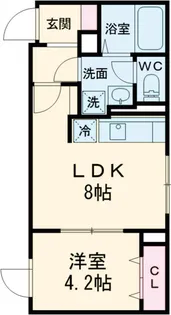 ベルシードステアー品川荏原【4階】の間取り