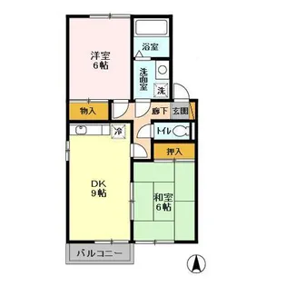 シャトレ・モリヤマ D【102号室】の間取り