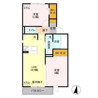 プロシード青葉台 B【2階】の間取り