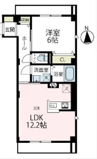 ベアレステ川崎【3階】の間取り