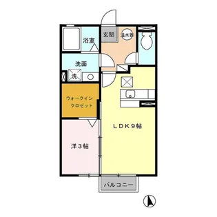 サニーコート B【1階】の間取り