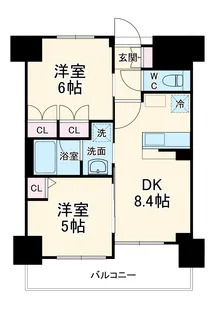 エステムプラザ大手前エヴァース【13階】の間取り