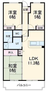ディアレンス浦和【2階】の間取り