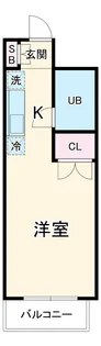 美山コーポ向ヶ丘【1階】の間取り
