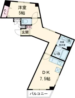 ハーモニーコート【6階】の間取り
