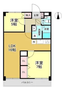 グランピエール【505号室】の間取り