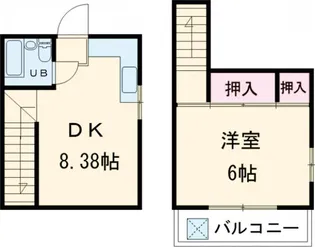 フラット白山第一【102号室】の間取り