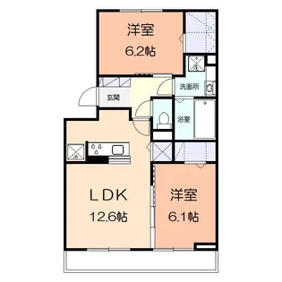 ペピーノひろつぼ【1階】の間取り