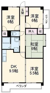 サンメゾン八熊【7階】の間取り