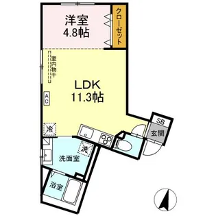 桜新町テラス【5号室】の間取り