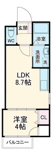 ココパイン【1階】の間取り