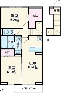 ヴィラクレストⅤ【2階】の間取り