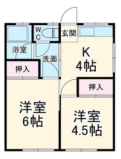 いずみ荘B【2階】の間取り