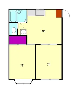 美和コーポ第二【1階】の間取り
