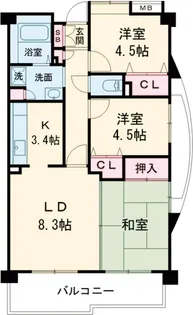 シュドゥ・ルミエール【1階】の間取り