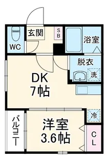 ALIVIO UCHIDABASHI【3階】の間取り