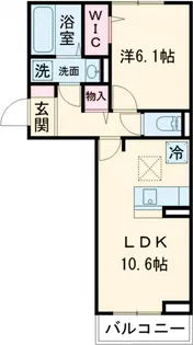 WITH STYLE HARA【201号室】の間取り