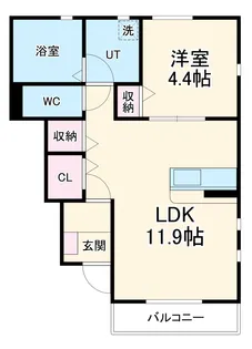 バーチュー・ドゥエリング【1階】の間取り
