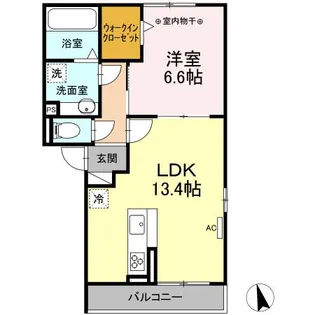 ウイング新宮【201号室】の間取り