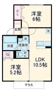 セジュールウィット幸房【1階】の間取り