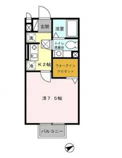 光ハイム【01020号室】の間取り