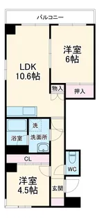 ウェーブコート【4階】の間取り