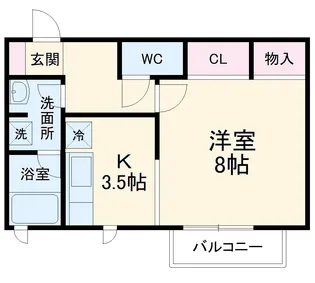 チョートハウスB【202号室】の間取り