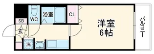 プレサンス名古屋駅前【10階】の間取り