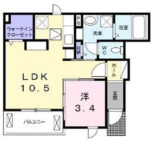 ウェストエアリー【1階】の間取り