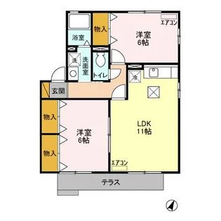 プリマベーラ B【101号室】の間取り