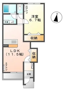 プティ ヴェール A【1階】の間取り