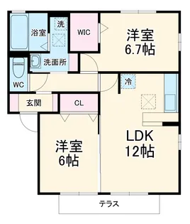 マリン クオーツ【1階】の間取り