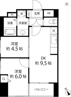 モンシャトー鶴見成和【301号室】の間取り