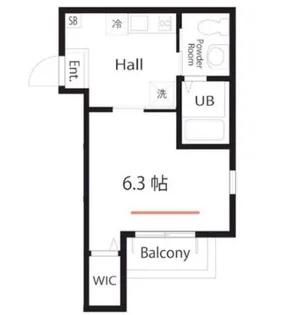 ハーミットクラブハウスMonchouchou【1階】の間取り