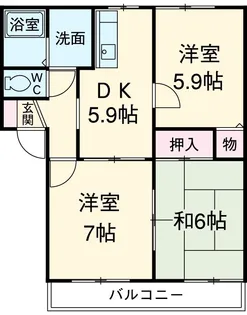 ひかりC【201号室】の間取り