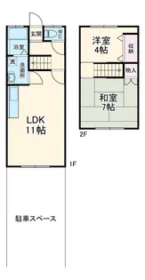 八千代台団地第7号棟【1階】の間取り