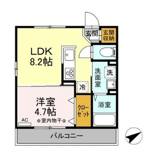 グラディーヴォレ【3階】の間取り