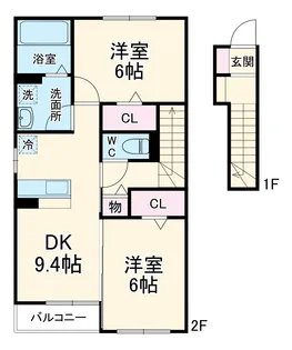 サウススクエア 2番館【203号室】の間取り
