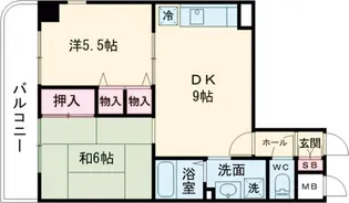 リバーサイドマツモト【6階】の間取り